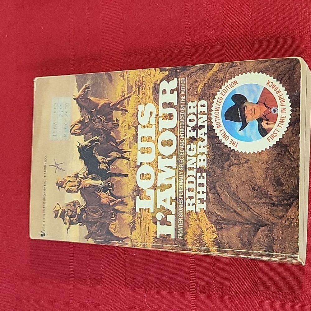 Louis Lamour Riding For The Brand, 1986 First Edition Western Novel